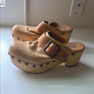 Free People Clog Heels with Buckle